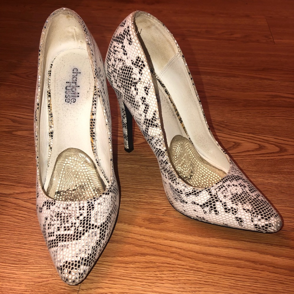 Snake skin heels